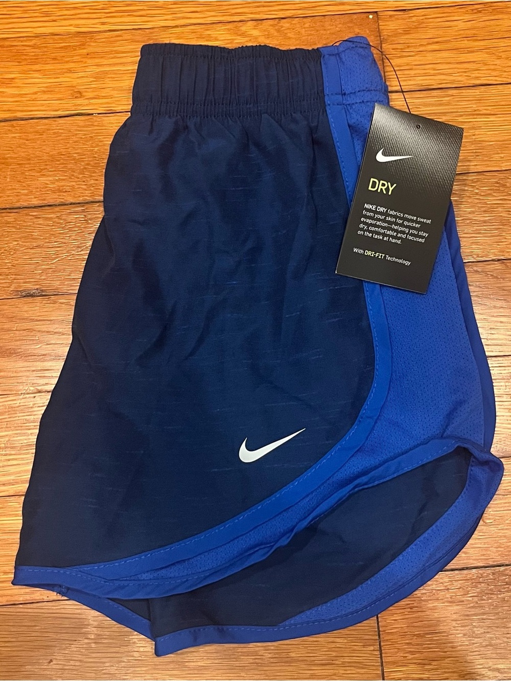 Nike Navy & Royal Blue Athletic Running Shorts - Picture 2 of 3